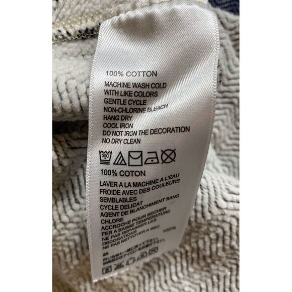 Tommy Bahama Mens XL Blue Herringbone 1/2 Zip Long Sleeve Cotton Sweater -C95 - Picture 12 of 13